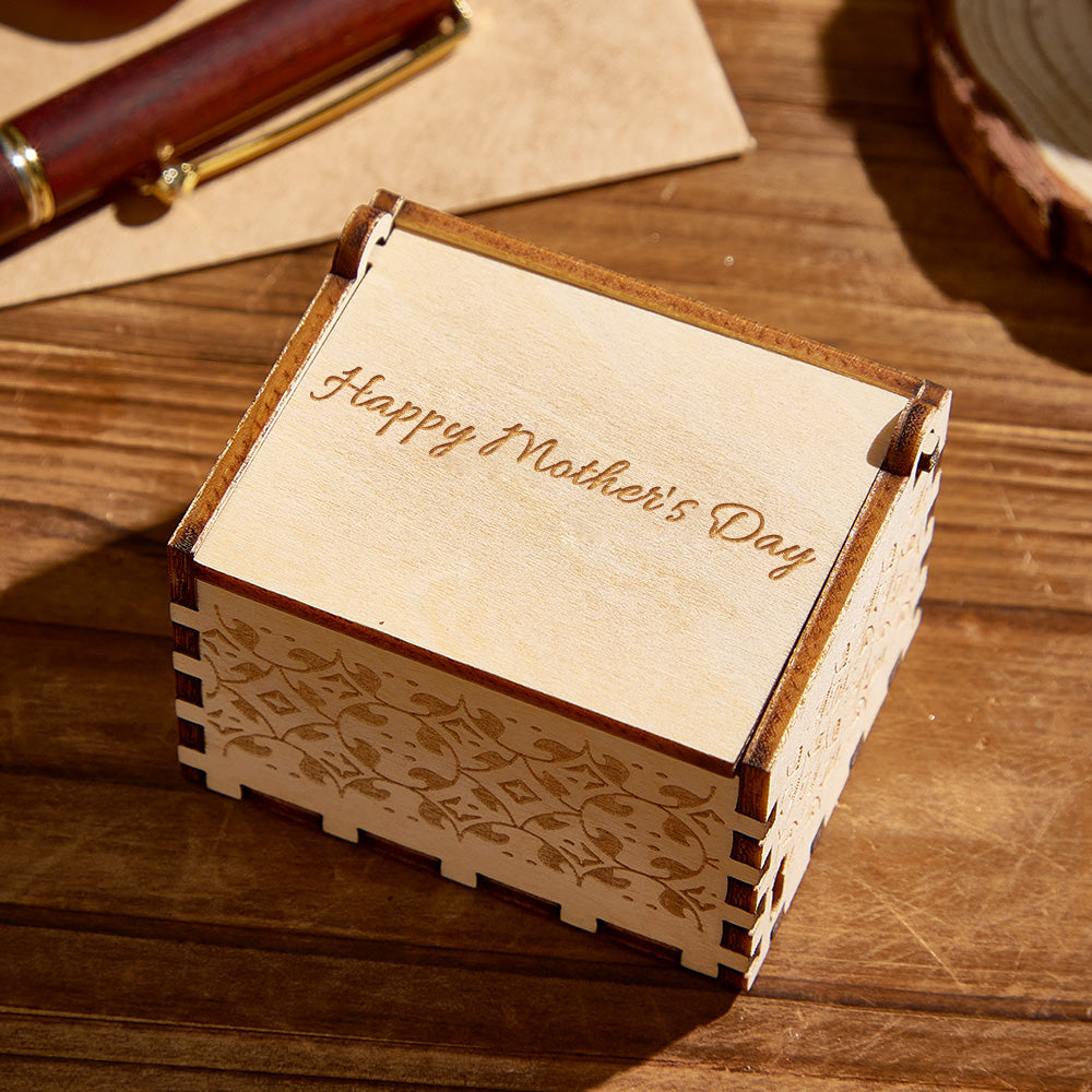 Custom Photo Wooden Music Box for Mom