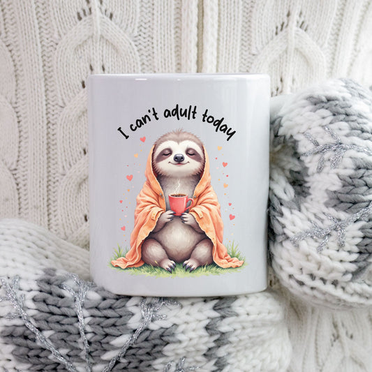 Kawaii Sloth Mug For Office Desk