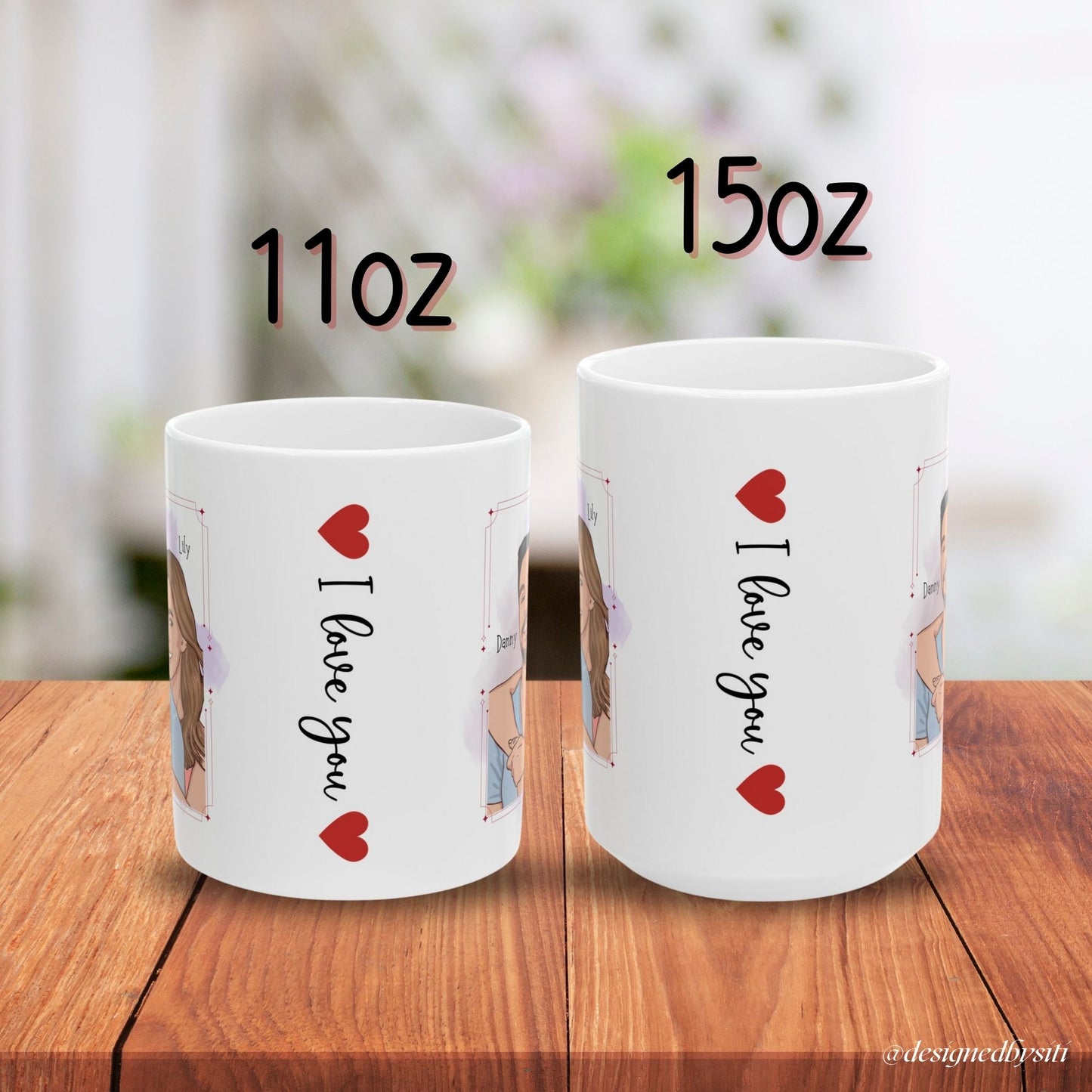 Personalised Cartoon Photo Couple Mug