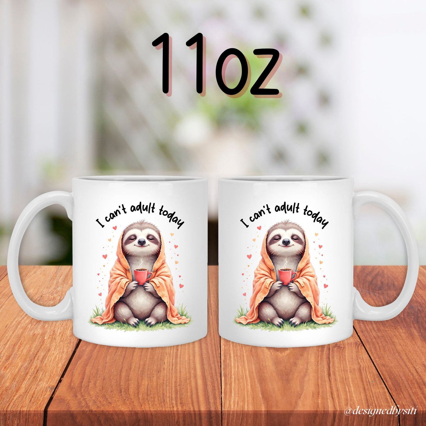 Kawaii Sloth Mug For Office Desk