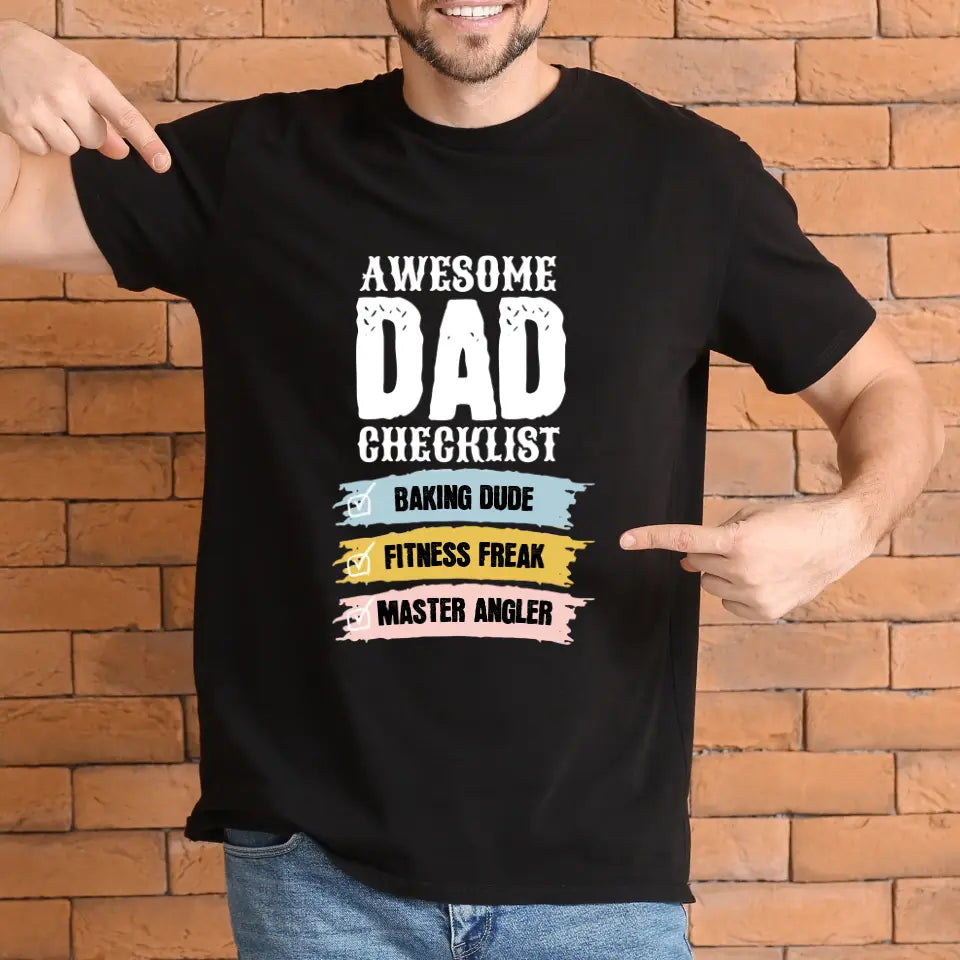 Personalised Awesome Checklist T-Shirt