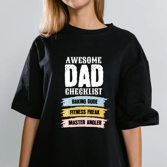 Personalised Awesome Checklist T-Shirt