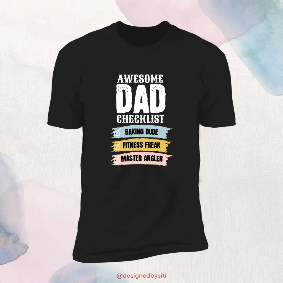 Personalised Awesome Checklist T-Shirt