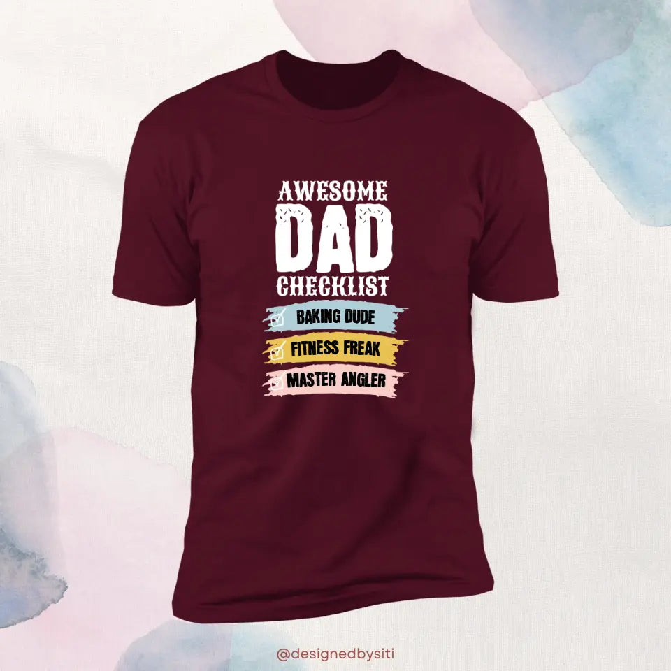 Personalised Awesome Checklist T-Shirt