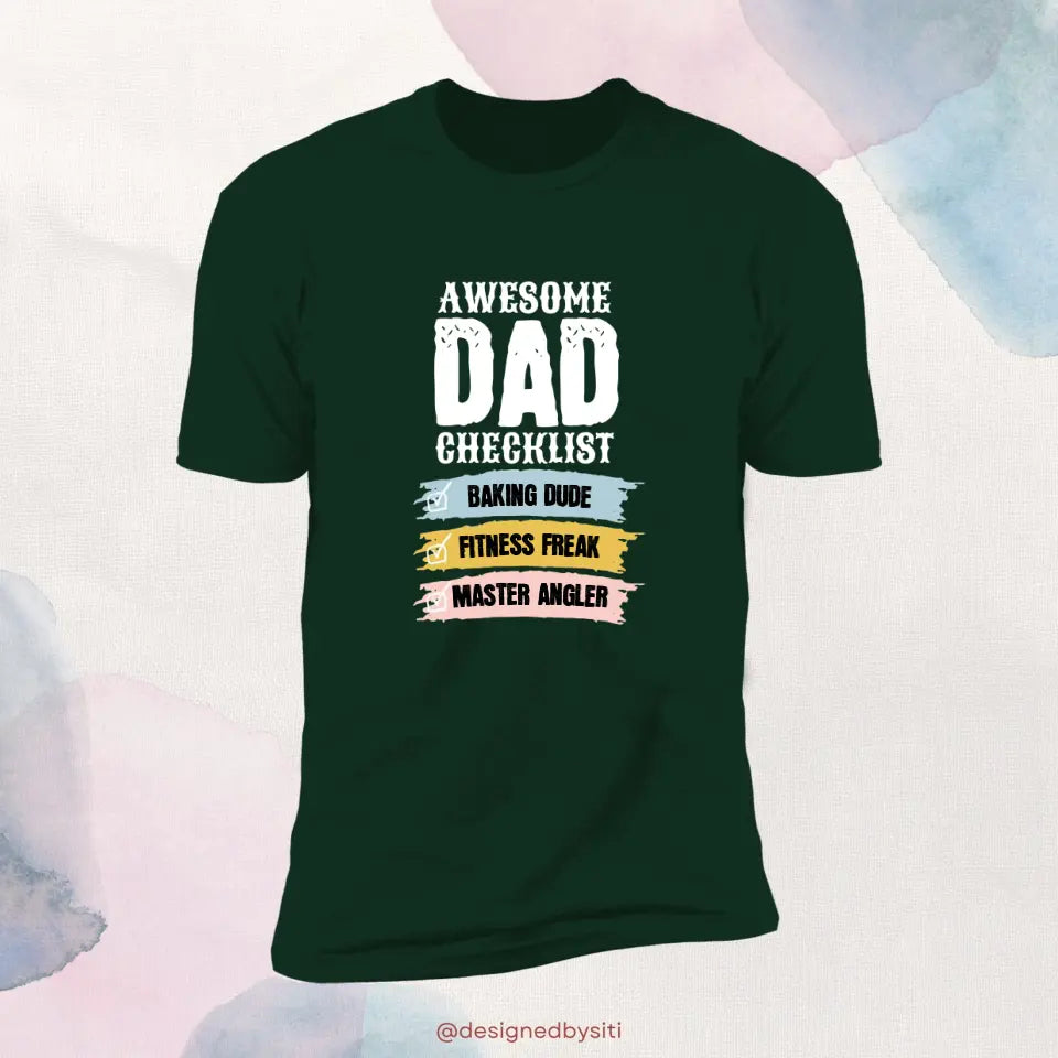 Personalised Awesome Checklist T-Shirt