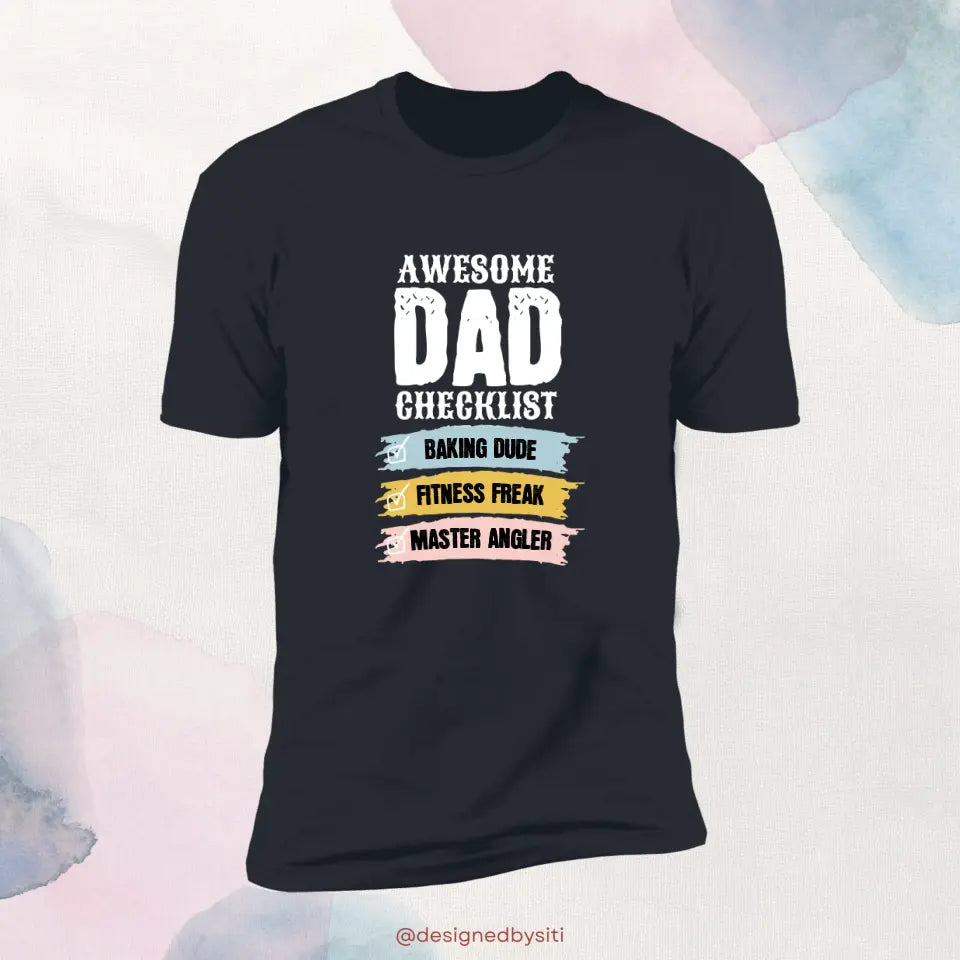 Personalised Awesome Checklist T-Shirt