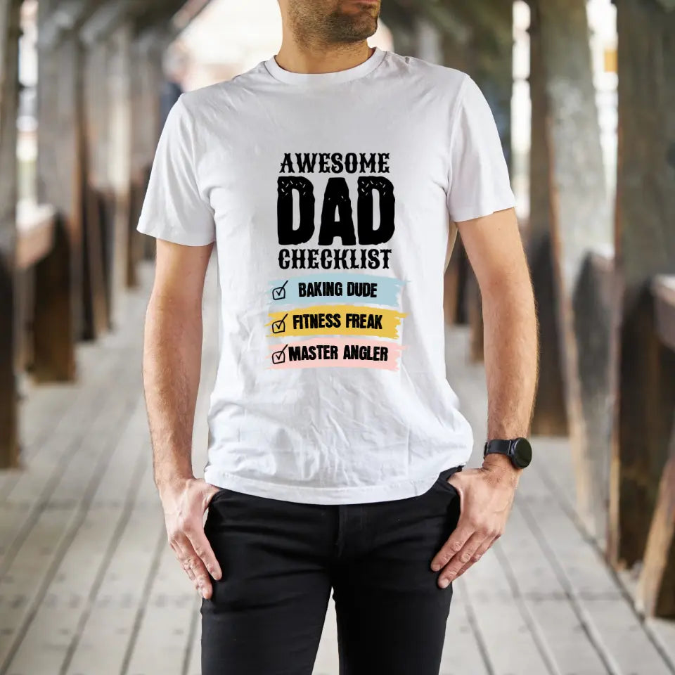 Personalised Awesome Checklist T-Shirt