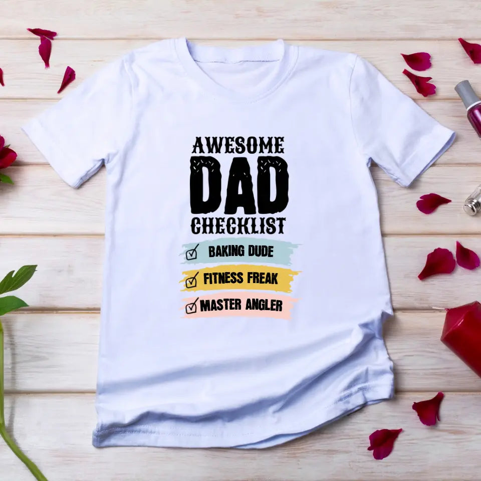Personalised Awesome Checklist T-Shirt