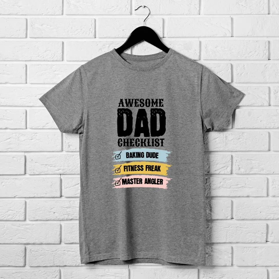 Personalised Awesome Checklist T-Shirt