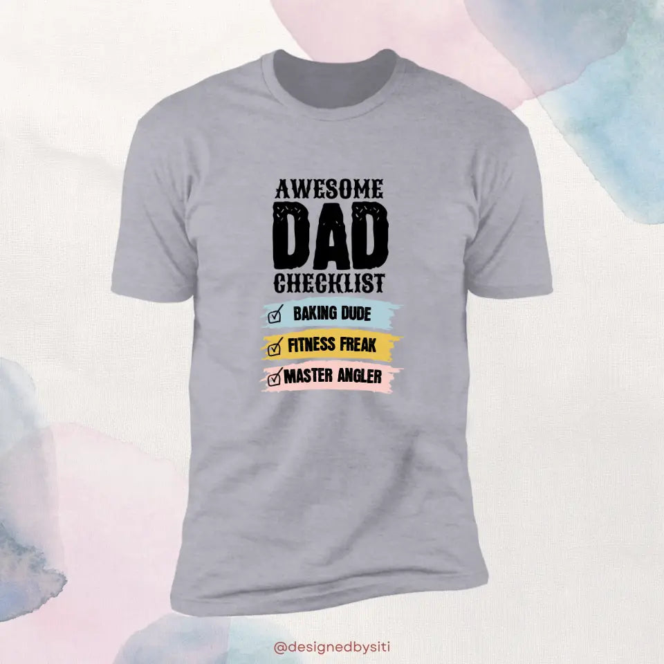 Personalised Awesome Checklist T-Shirt