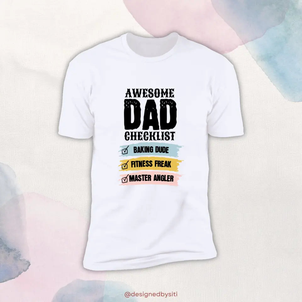 Personalised Awesome Checklist T-Shirt