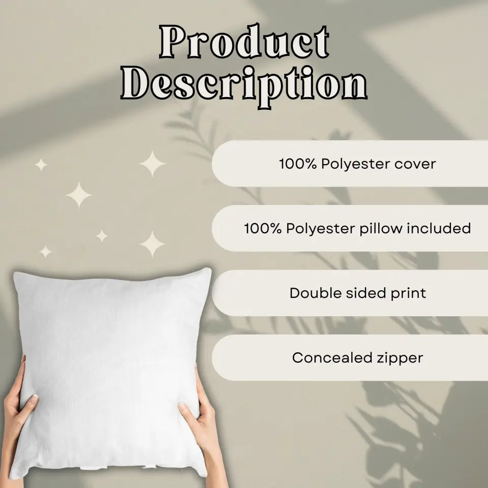 Personalised Dog Mom Square Pillow Front and Back