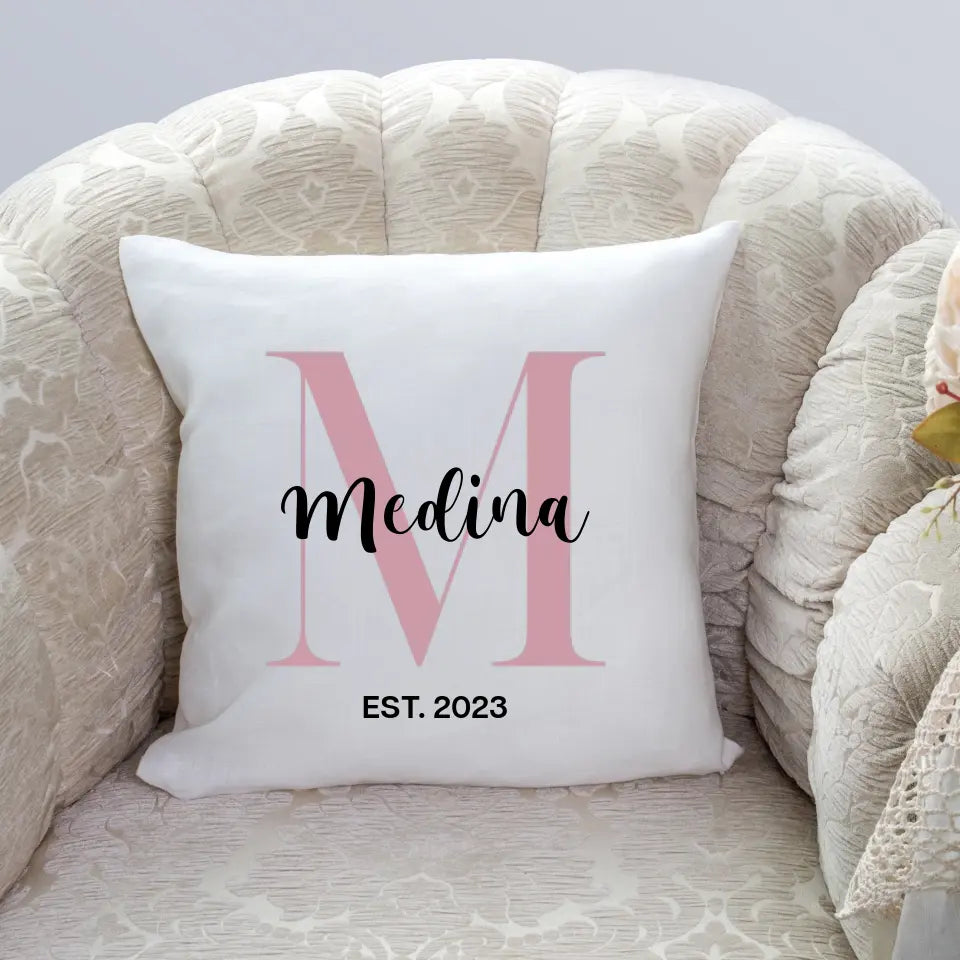 Personalised Name EST Pillow