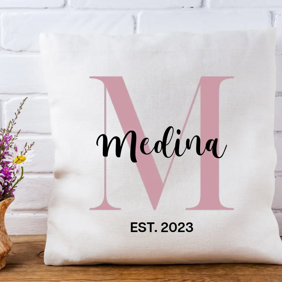 Personalised Name EST Pillow