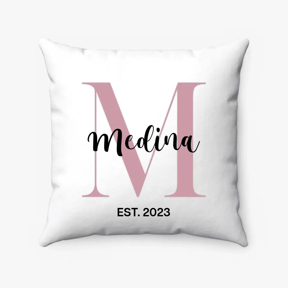 Personalised Name EST Pillow