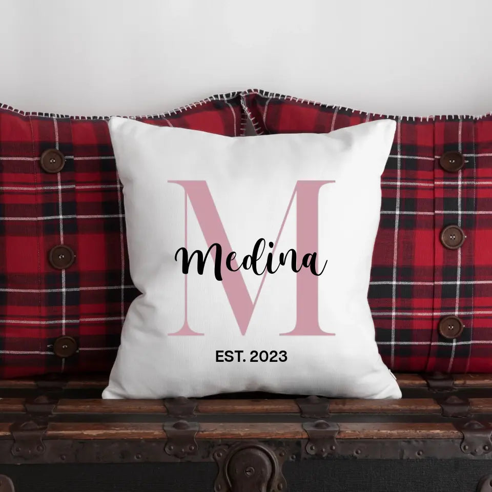 Personalised Name EST Pillow