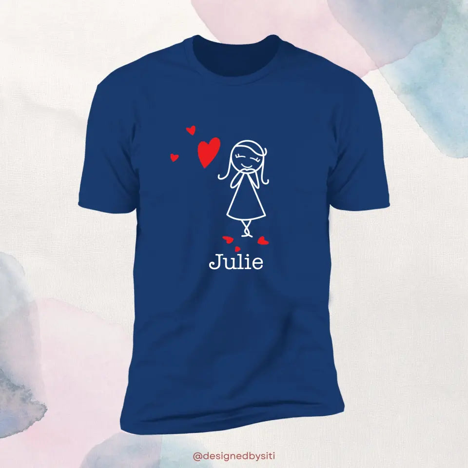 Couple Blowing Heart Valentine's T-Shirt (Female)