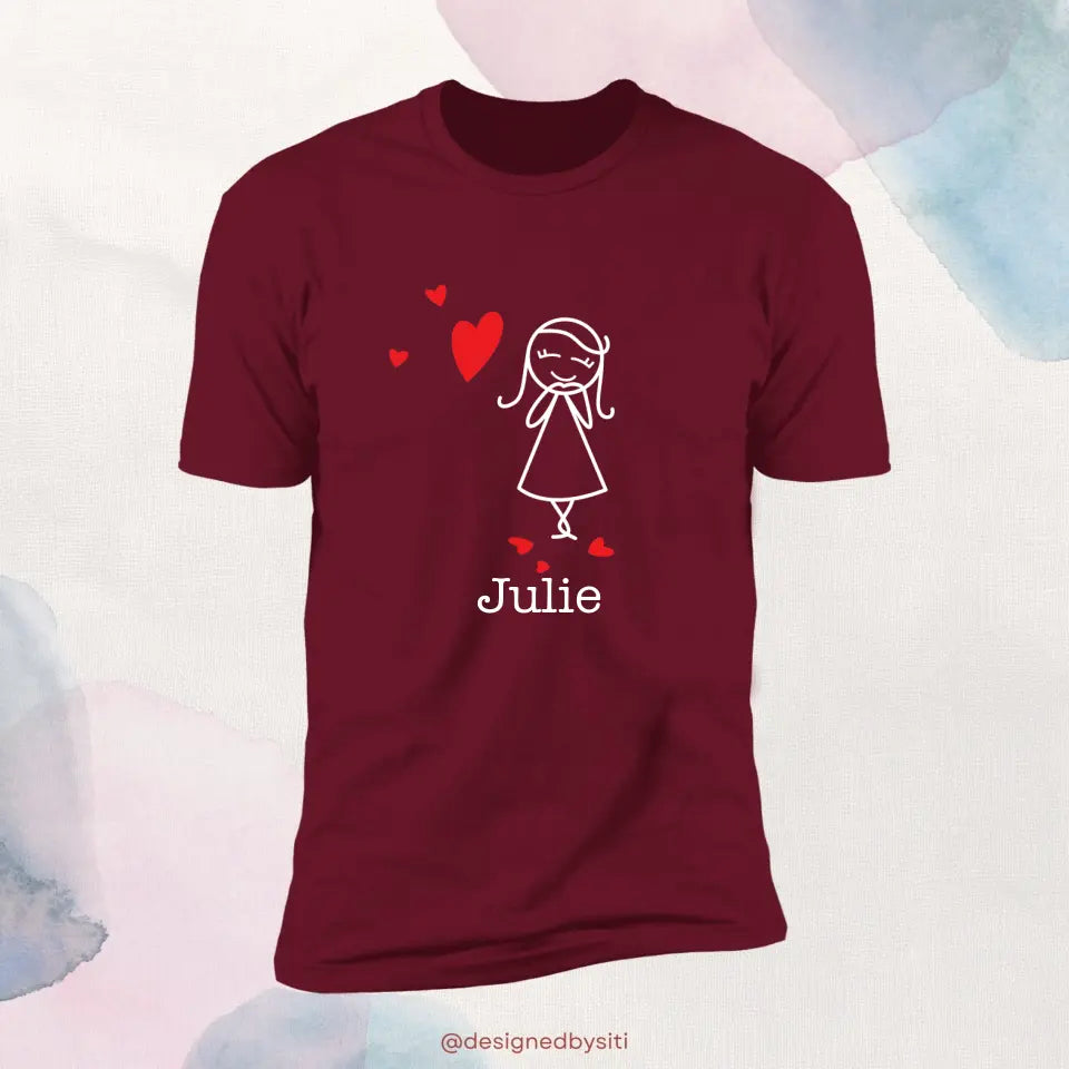 Couple Blowing Heart Valentine's T-Shirt (Female)