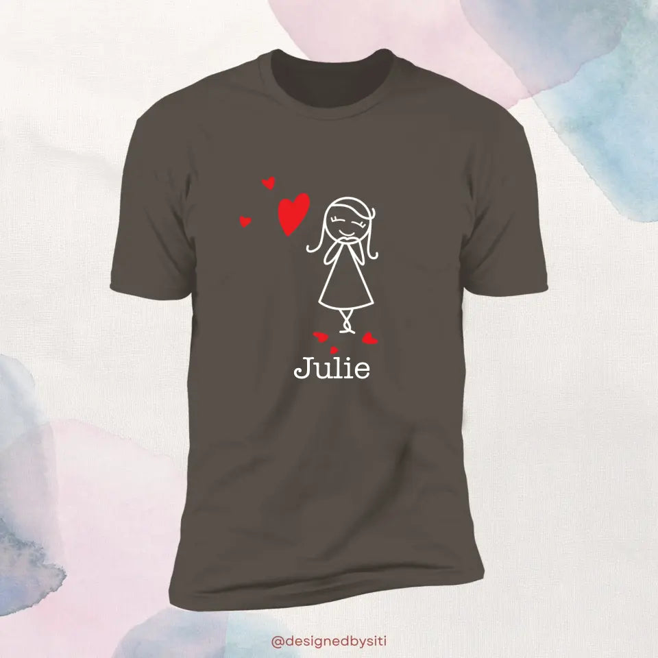 Couple Blowing Heart Valentine's T-Shirt (Female)