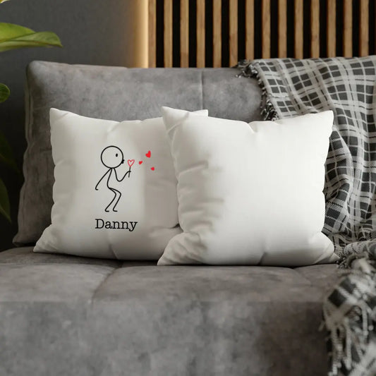 Couple Blowing Heart Pillow (Male)