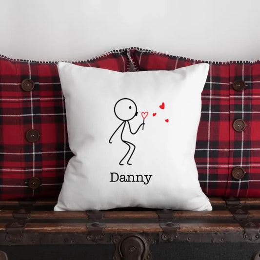 Couple Blowing Heart Pillow (Male)