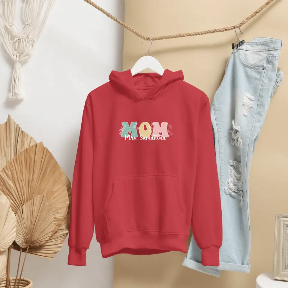Personalised Mom Hooded Sweatshirt