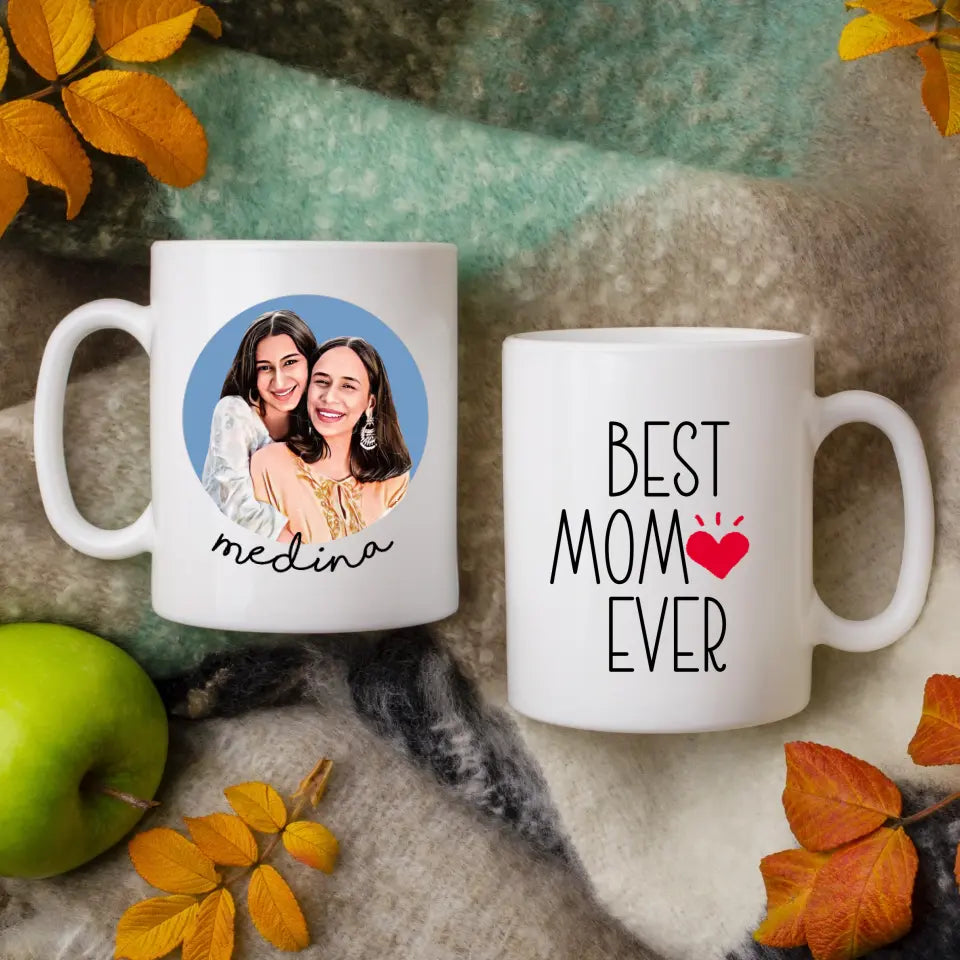 Custom Cartoon Photo Best Mom Ever Mug