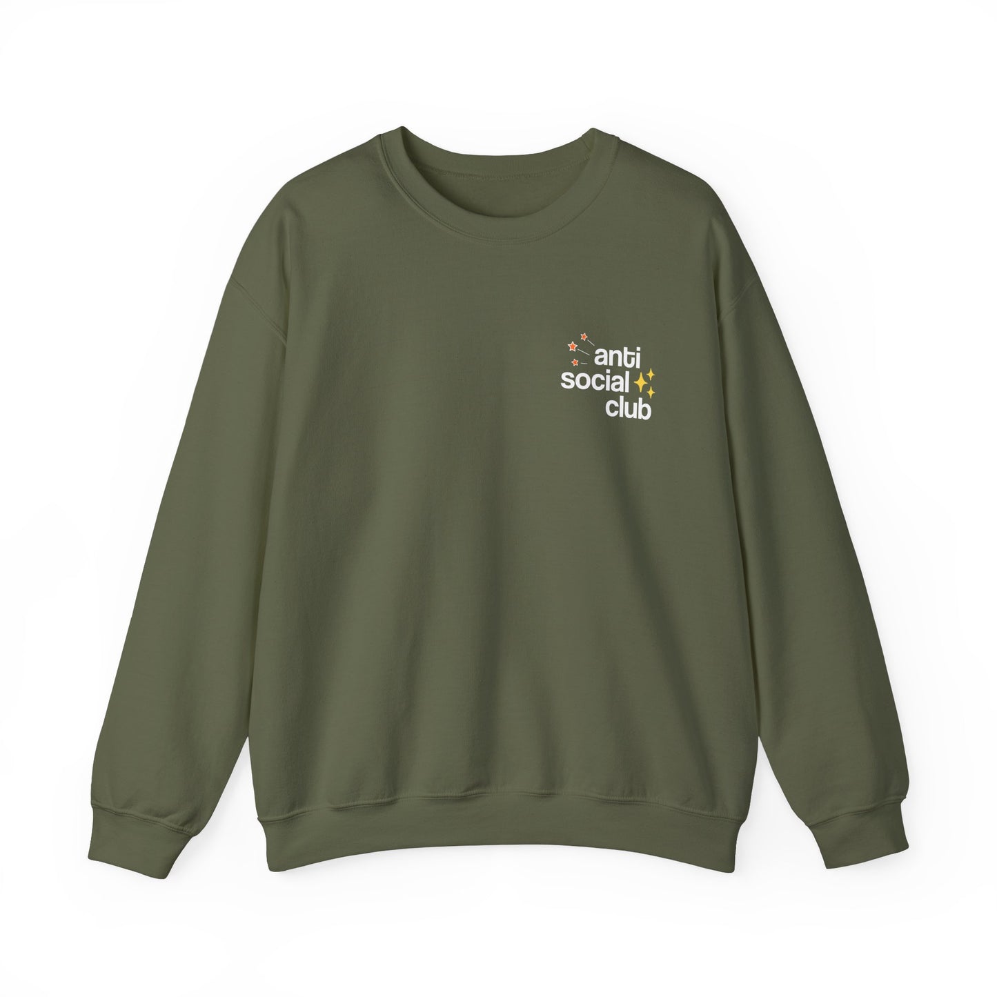 Anti Social Club Sweatshirt Military Green Color