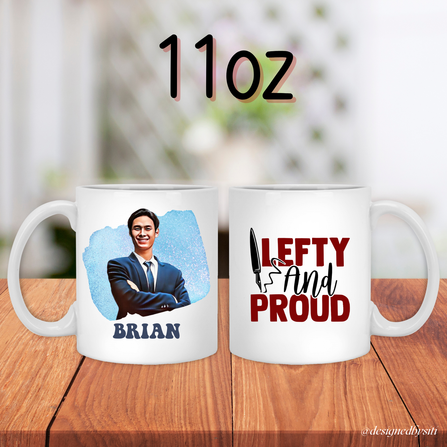 Custom 11oz and 15oz Left Hander Day Mug