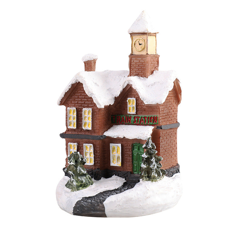 Christmas Resin Micro House Decor DesignedbySiti