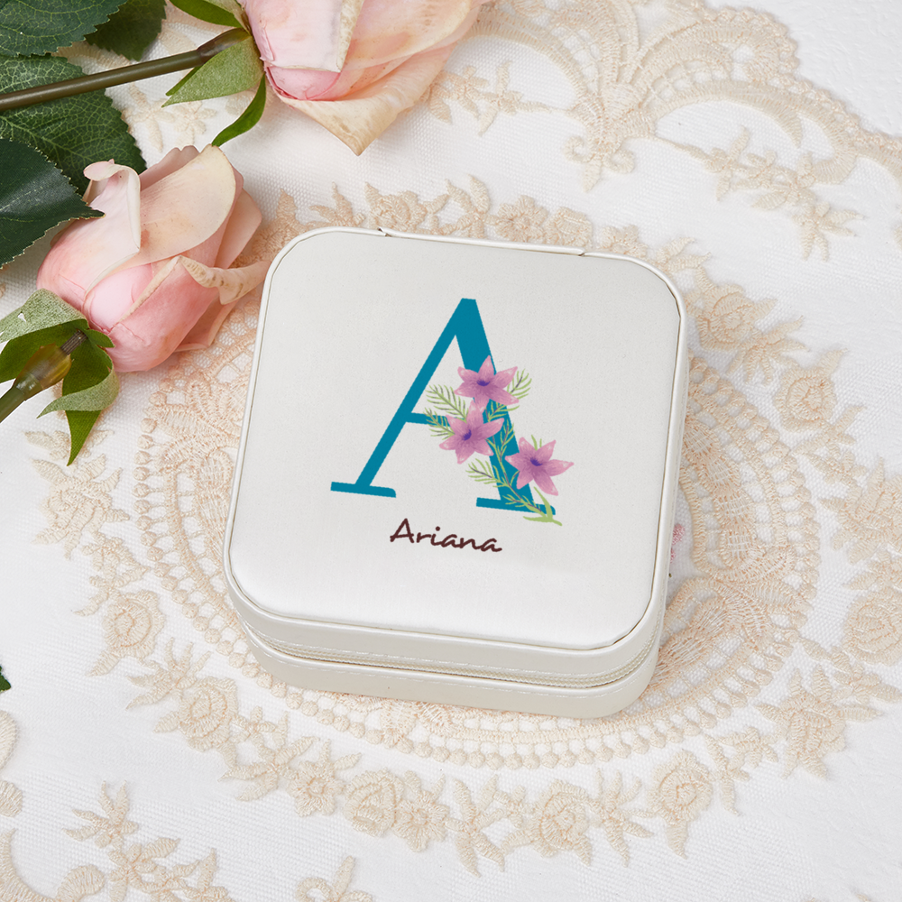 Custom Initial Jewelry Box : Letter A DesignedbySiti