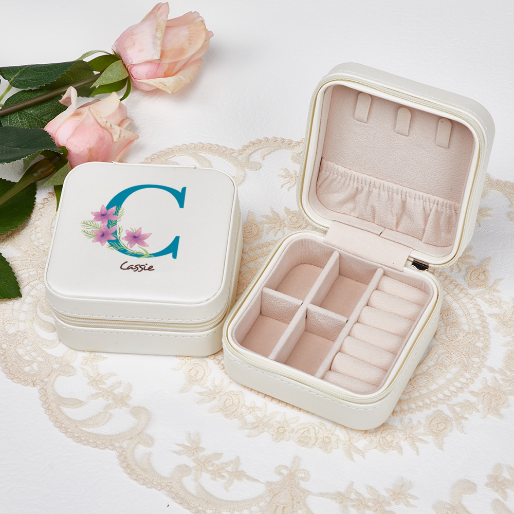 Custom Initial Jewelry Box : Letter C DesignedbySiti