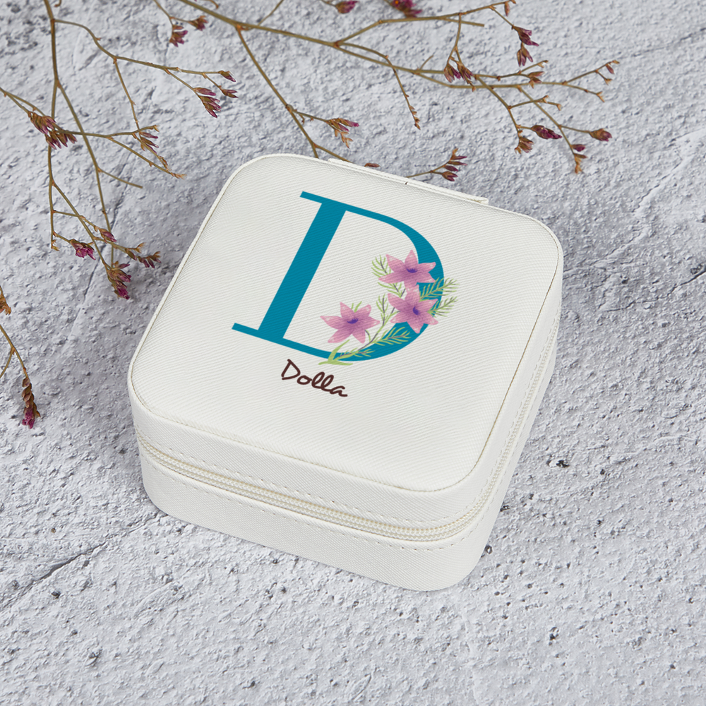 Custom Initial Jewelry Box : Letter D DesignedbySiti