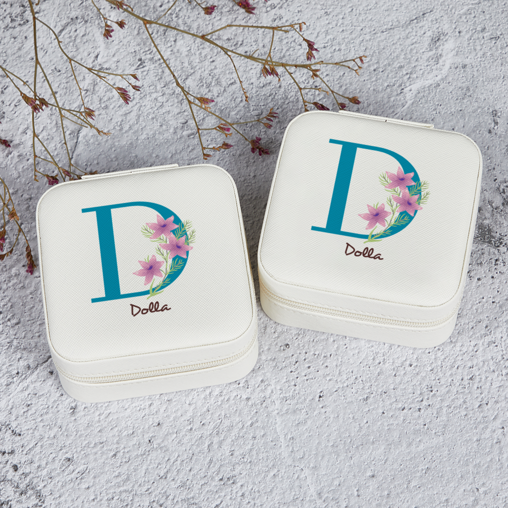 Custom Initial Jewelry Box : Letter D DesignedbySiti