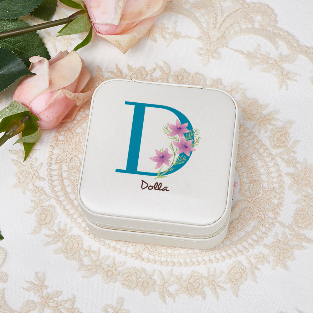 Custom Initial Jewelry Box : Letter D DesignedbySiti