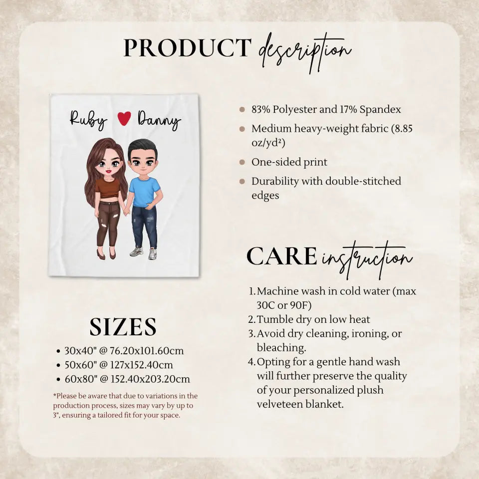 Customised Couple Blanket DesignedbySiti