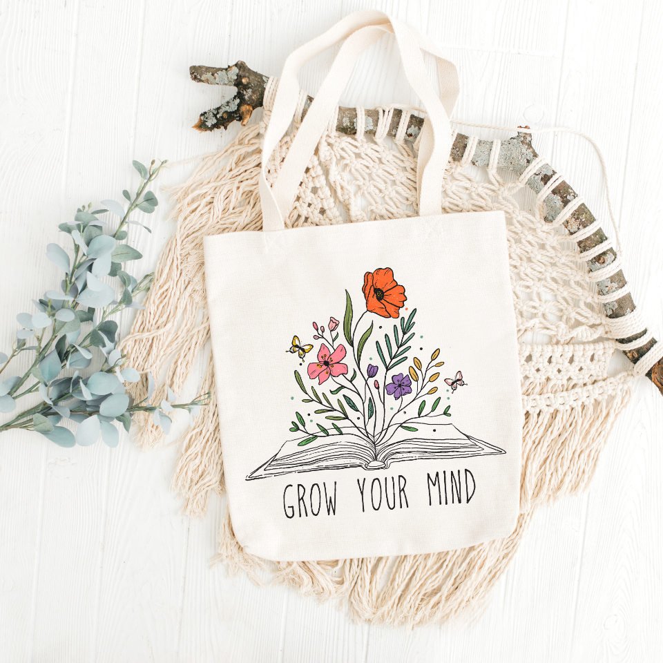 Grow Your Mind Tote Bag DesignedbySiti