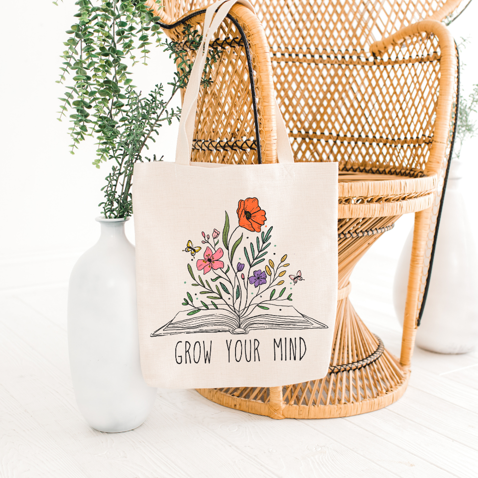 Grow Your Mind Tote Bag DesignedbySiti