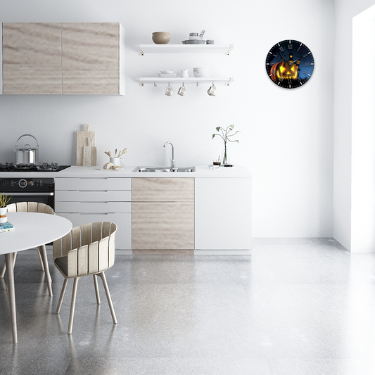 Halloween Non-ticking Wooden Wall Clock DesignedbySiti