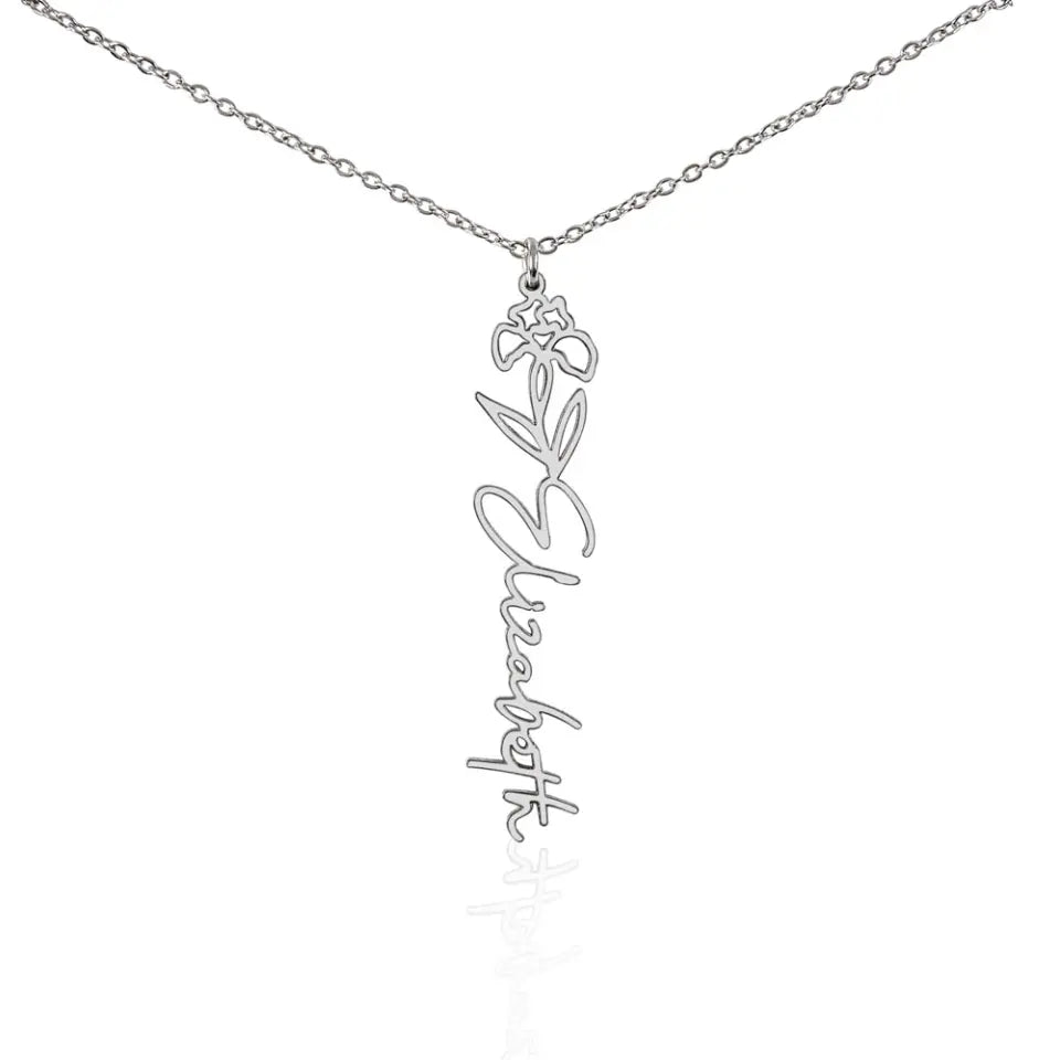 Mom Daughter Birth Flower Necklace DesignedbySiti