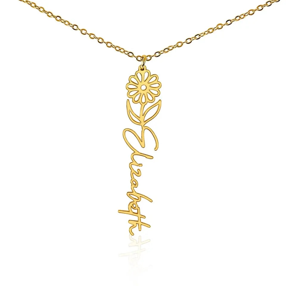 Mom Daughter Birth Flower Necklace DesignedbySiti