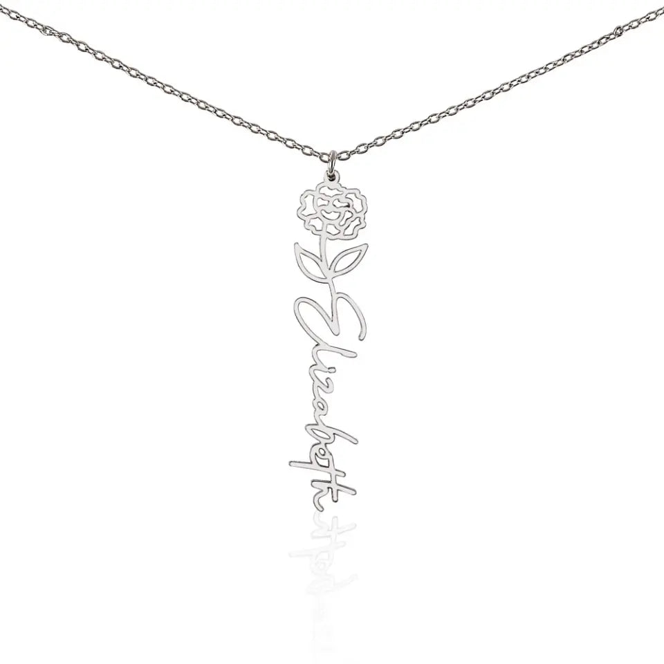 Mom Daughter Birth Flower Necklace DesignedbySiti