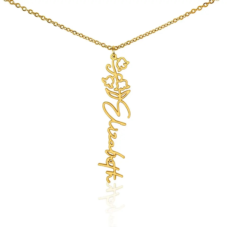 Mom Daughter Birth Flower Necklace DesignedbySiti