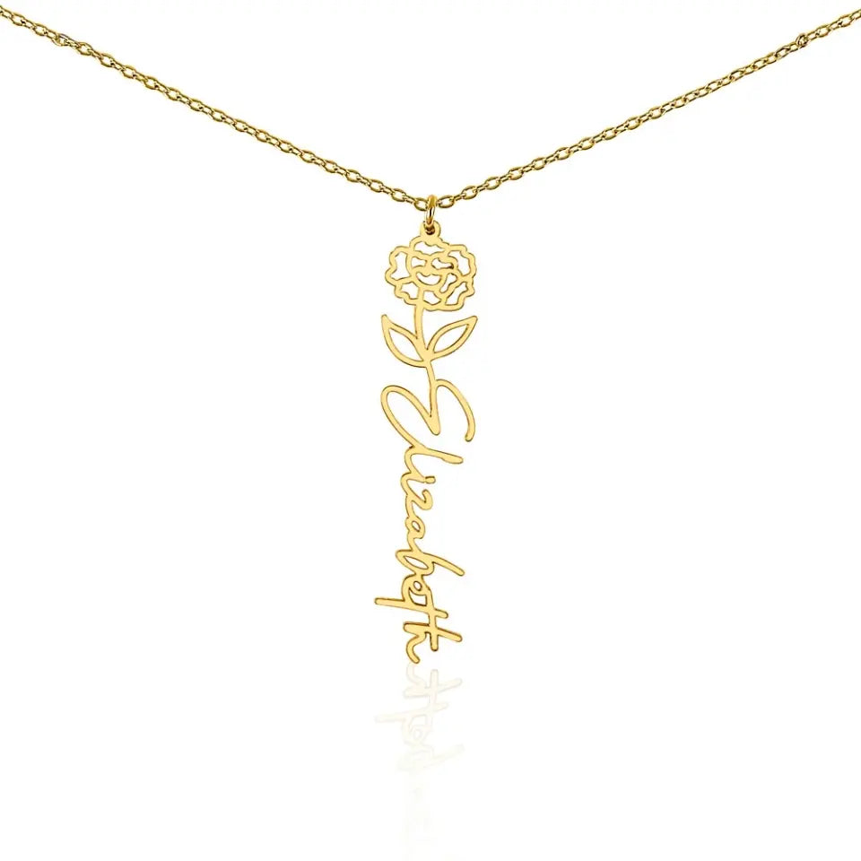Mom Daughter Birth Flower Necklace DesignedbySiti