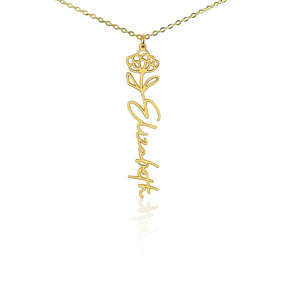 Mom Daughter Birth Flower Necklace DesignedbySiti