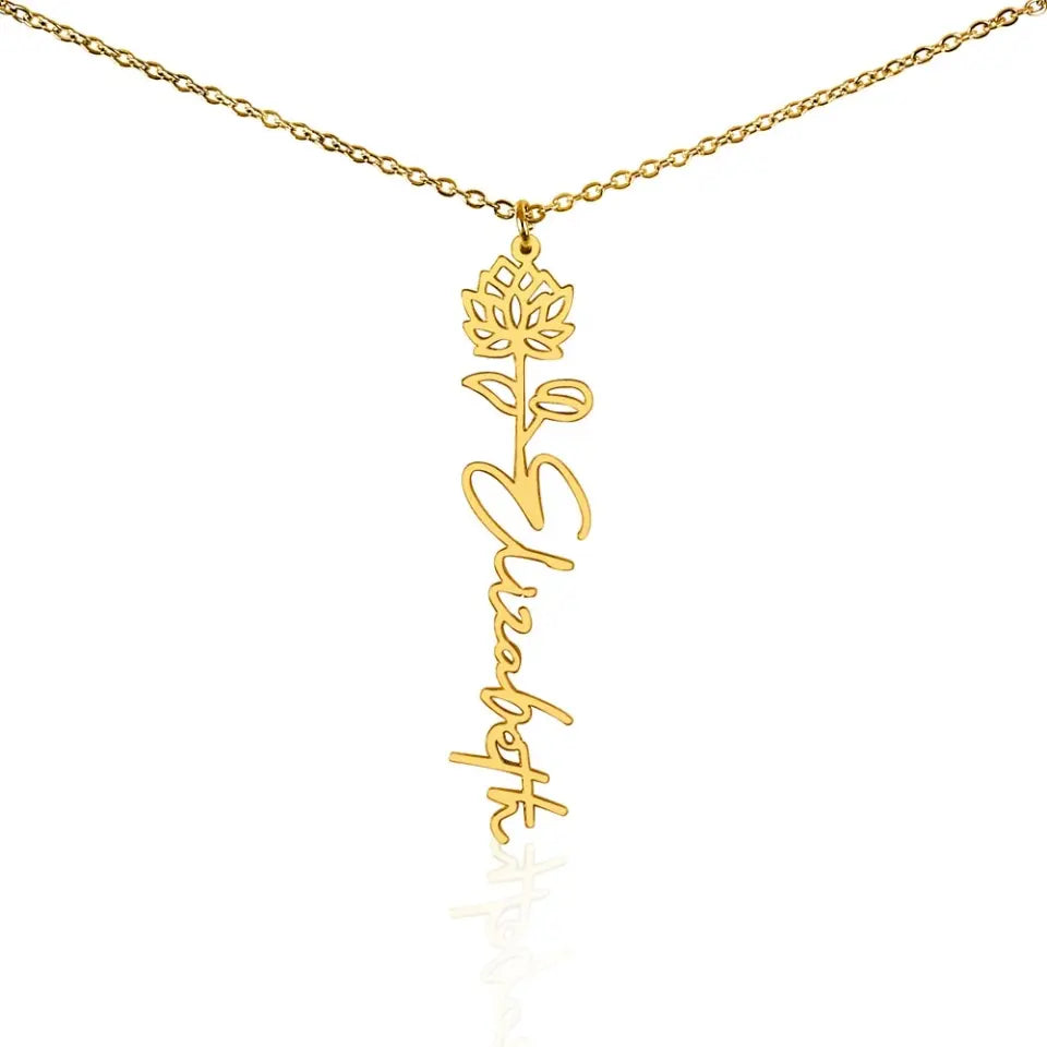 Mom Daughter Birth Flower Necklace DesignedbySiti