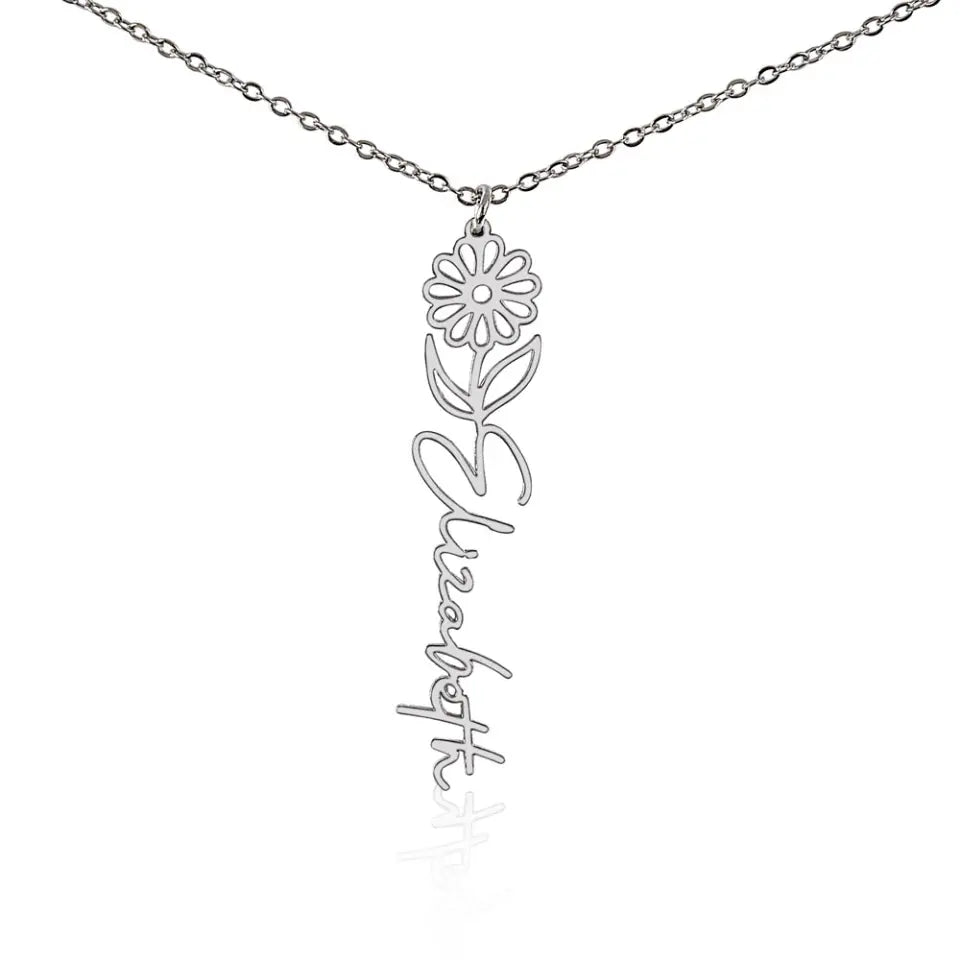 Mom Daughter Birth Flower Necklace DesignedbySiti