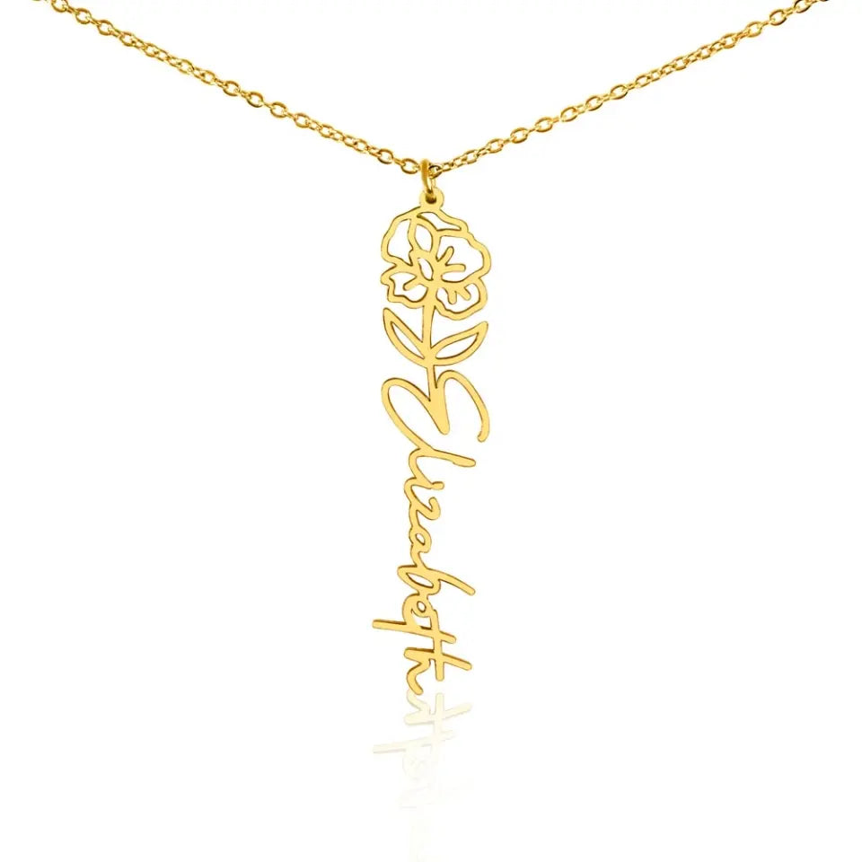 Mom Daughter Birth Flower Necklace DesignedbySiti