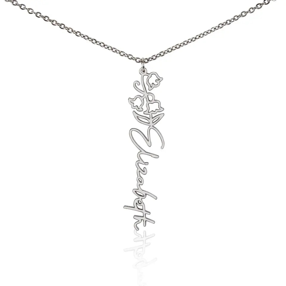 Mom Daughter Birth Flower Necklace DesignedbySiti