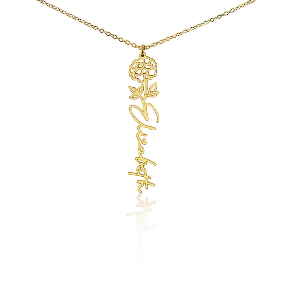 Mom Daughter Birth Flower Necklace DesignedbySiti